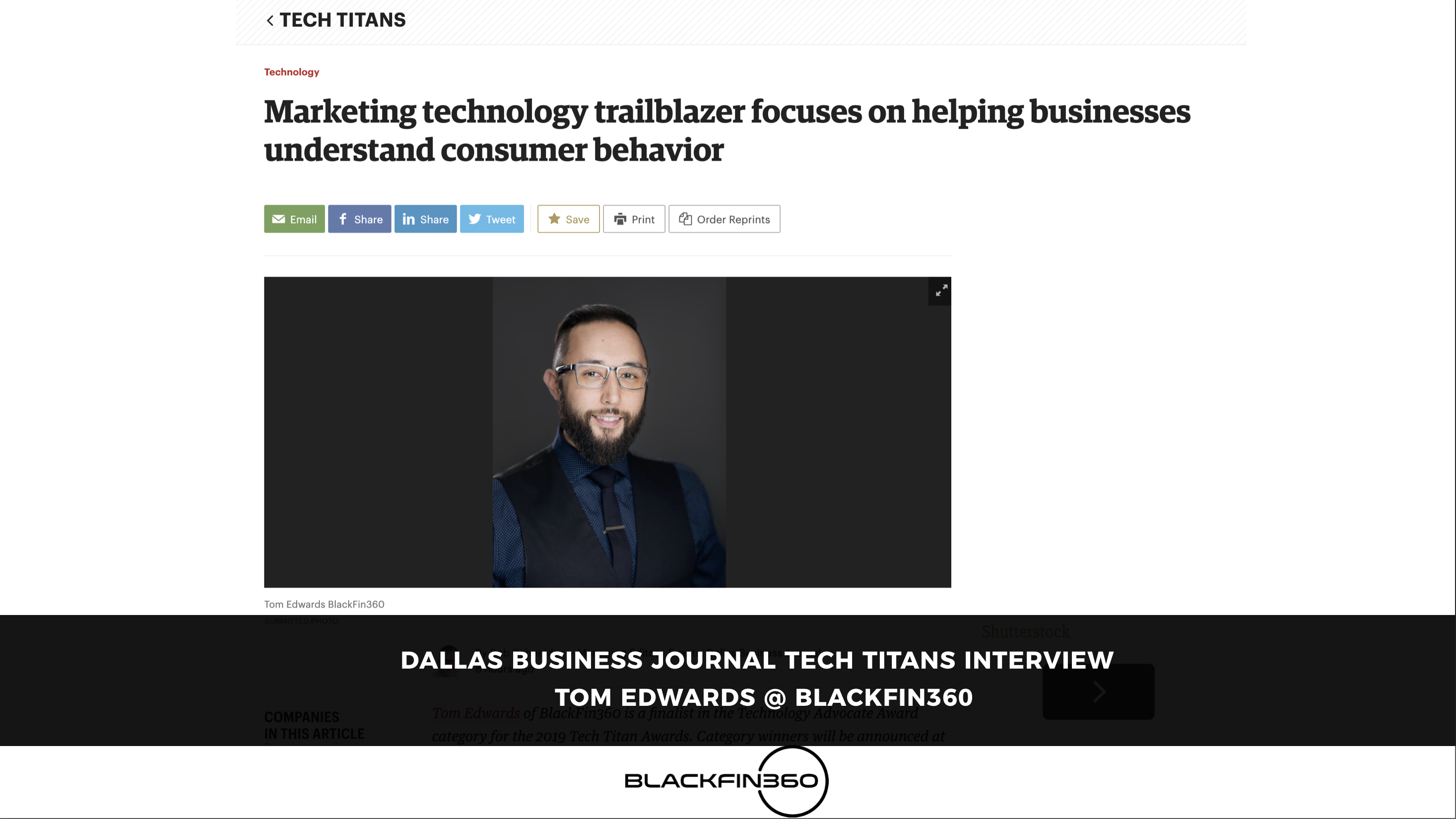 Dallas Business Journal Tech Titan Interview