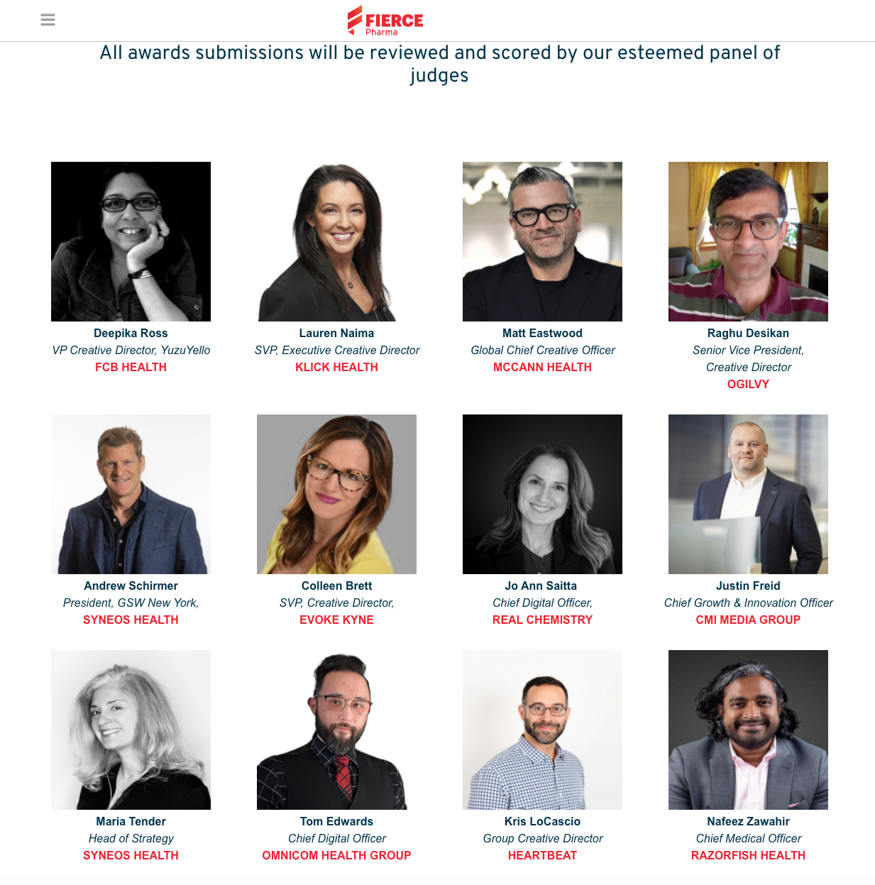 2021 Fierce Pharma Awards